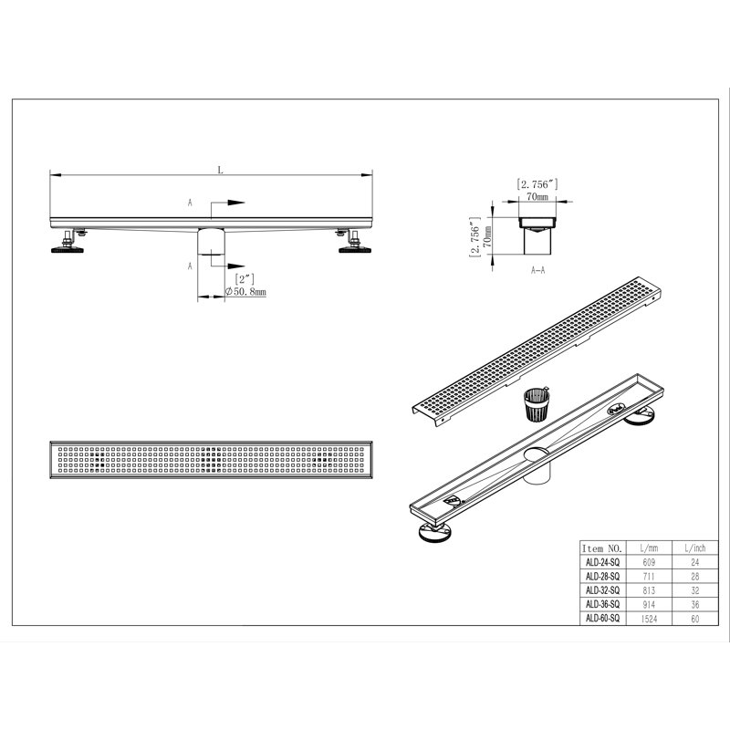 eModern Decor Linear Shower Drain & Reviews Wayfair